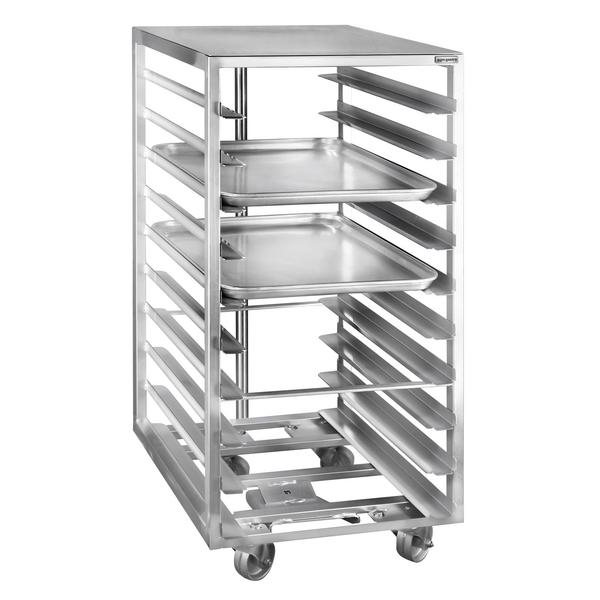 In acciaio inox Carrello portateglie - per 10 teglie 600x400mm - con ruote girevoli (2 con freno)