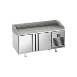 طاولة تحضير بيتزا مبردة PREMIUM PLUS - 1490x700 mm - مع بابان - سطح عمل جرانيت