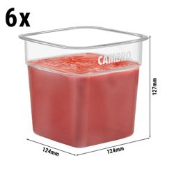 (6 stuks) CAMBRO | CAMSQUARES® - FreshPro container - 0,9 liter - Transparant