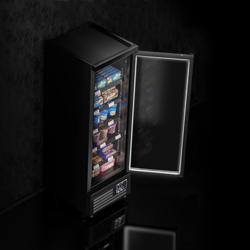 Estante de congelador de pared - 630mm - 443 litros - con iluminación LED, puerta de cristal aislante y 5 estantes