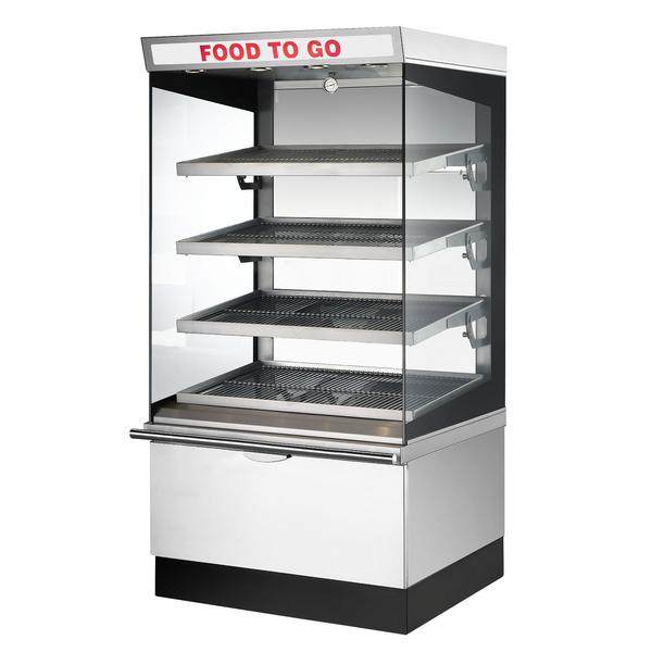 UBERT | Warmhoudvitrine - 1050x800mm - 4 verwarmde planken