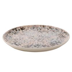 (6 pieces) CONFETTI - Plate - flat - Ø 215mm - Pink