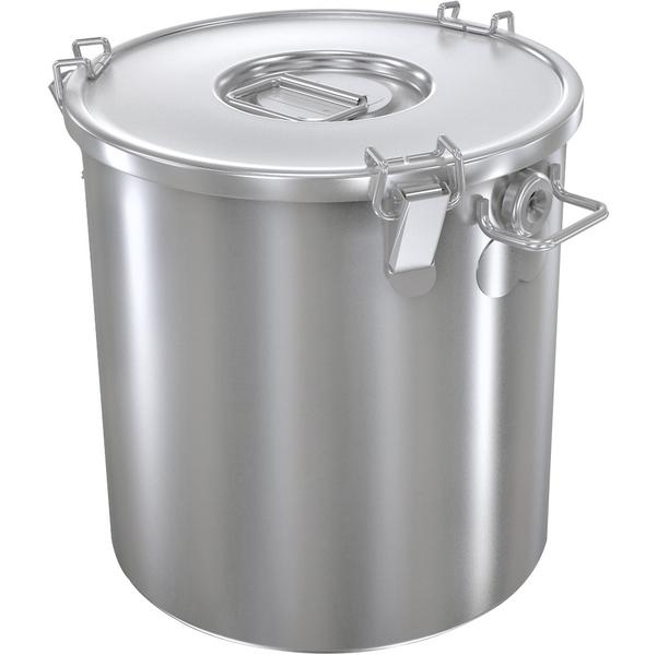 Contenitore per alimenti - incl. coperchio - Acciaio inox - Ø 400mm - Altezza: 400mm - per glühwein - 50,0 L