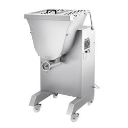 Mașină de tocat carne profesională 42 cu malaxor de carne - 1.200 kg/h - 5,15 kW - pe roți - sită 4,5 mm