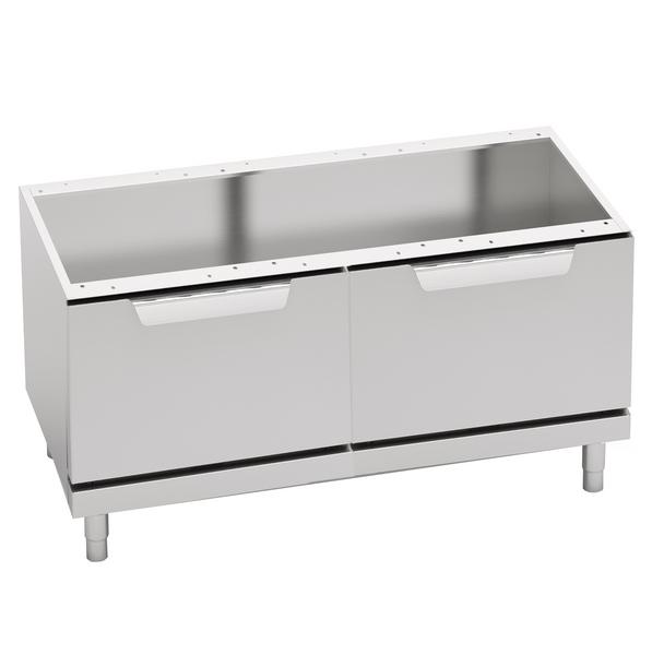 Alsó szekrény | LORENZO 700 - 1200x560x600 mm | 700-as - rozsdamentes acél | 2 ajtóval | állítható lábakkal - 700-as főzősorhoz