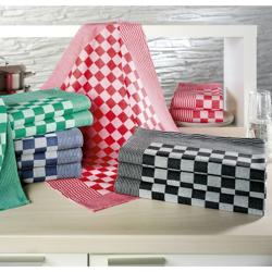 (180 pz) Strofinaccio da cucina - Cotone - 65x65cm - Nero/Bianco a quadretti