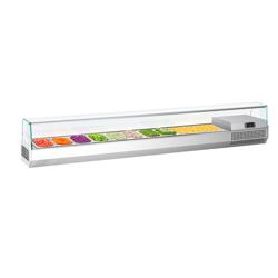 Nadstawka chłodnicza do na dodatki PREMIUM PLUS - 2300x413mm - 11x GN 1/4 - z szybą giętą