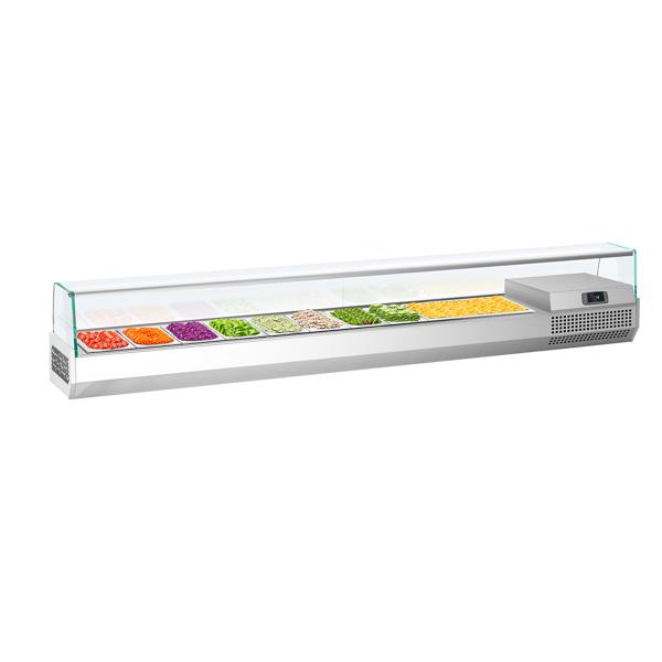 Sushikylmonter PREMIUM PLUS - 2300x353 mm - 11x GN 1/4 - med glasmonter