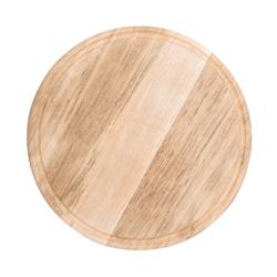 Plato para pizza con ranura para jugos - Ø 34 cm | Tablero de pizza | Plato de madera
