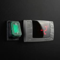 Pizzakühltisch PREMIUM - 2000x800mm - mit 3 Türen - inkl. Kühlaufsatzvitrine LED - 10x GN 1/4