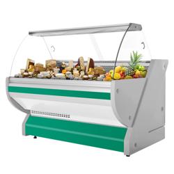 Kühl-/ Fleischtheke - 1700mm - Grün - mit Fleischlicht & beleuchteter Frontblende