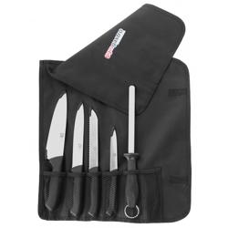 Set di coltelli con custodia arrotolabile - 5 pezzi