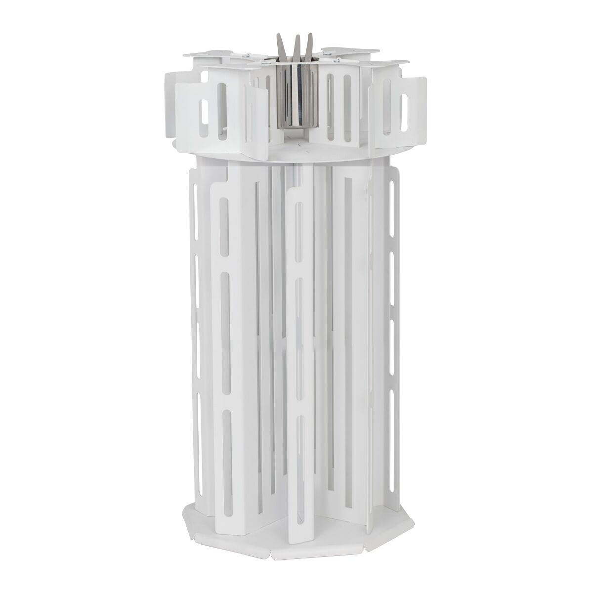 Distributeur de tasses et de soucoupes - rotatif - Blanc - Acier inoxydable