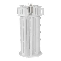 Kop & schotel dispenser - Roterend - Wit