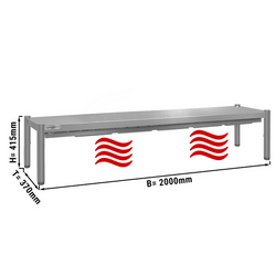 Värmebord ECO - 2,0 - med 1 plan - höjd: 0,4 m