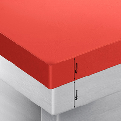 Vrieswerkbank PREMIUM - 1400x700mm - met 2 deuren - incl. snijplank rood