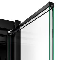 (10 Stück) Supermarkt-Wandkühlregal - 18750mm - mit doppelt verglasten, rahmenlosen Glasflügeltüren & 5 Ablagen