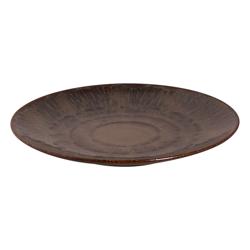 (6 pcs) VITTORIA | Plates - flat - Stoneware - Ø210mm - Brown