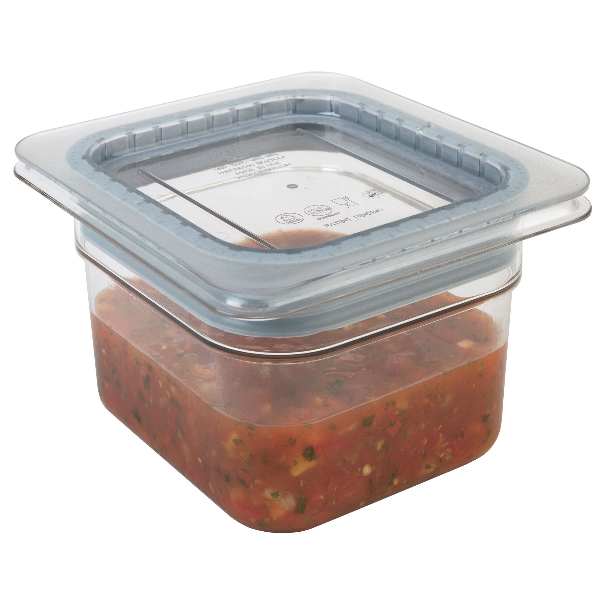 (6 pièces) CAMBRO | Camview® - Bac GN 1/6 en copolymère - Transparent - Hauteur : 100 mm - Sans BPA