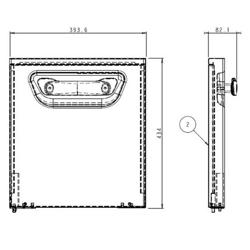 Onderbouw deur - 393x82x(H)434mm - RVS | aanslag links - voor 700-serie - passend voor PAOLO 700