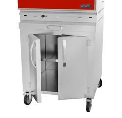 Houtskool - Houtskool grilloven - 920mm - met roosterplank & onderbouw - Rood