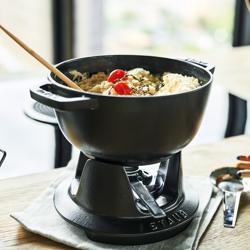 STAUB | SPECIALITIES - Σετ Φοντύ - Ø 180mm - Χυτοσίδηρος - Μαύρο
