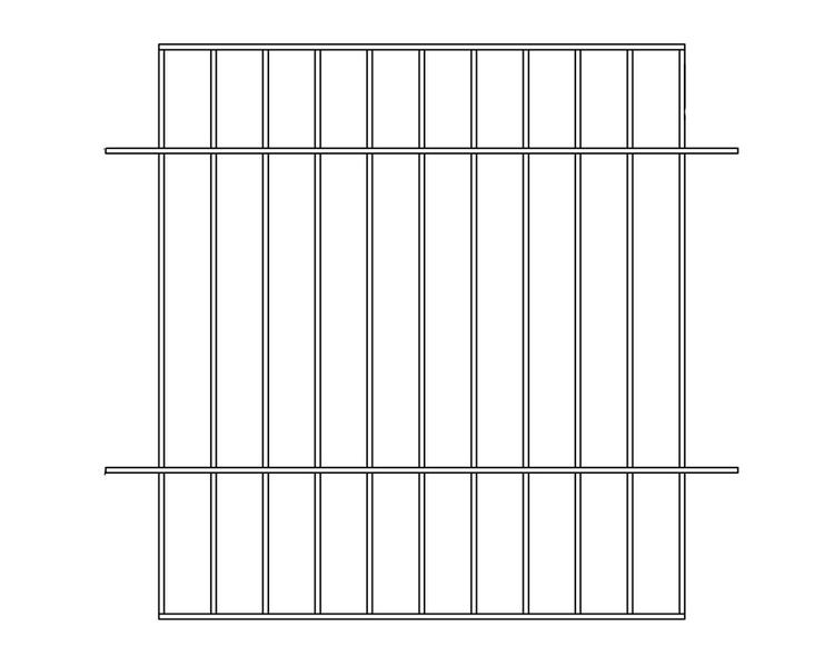 Vertical partition grid - 433x474mm - Length: 432mm - Thickness: 12mm - for FEI series
