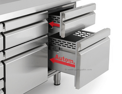 Koelwerkbank Premium PLUS - 1468x700mm - 4 laden & achterwand