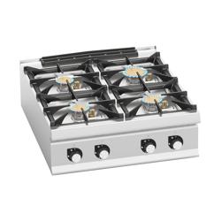 Cocina a gas - 28kW - 4 fuegos