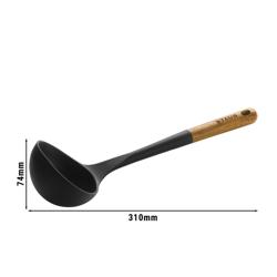 STAUB | Louche à soupe – Longueur : 310 mm – Silicone – Noir