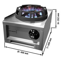 Wokbrander - 12,0 kW - 1-pits - 400x600x352mm