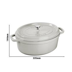 STAUB | LA COCOTTE - Kookpot - Ovaal - 270mm - Gietijzer - Witte truffel