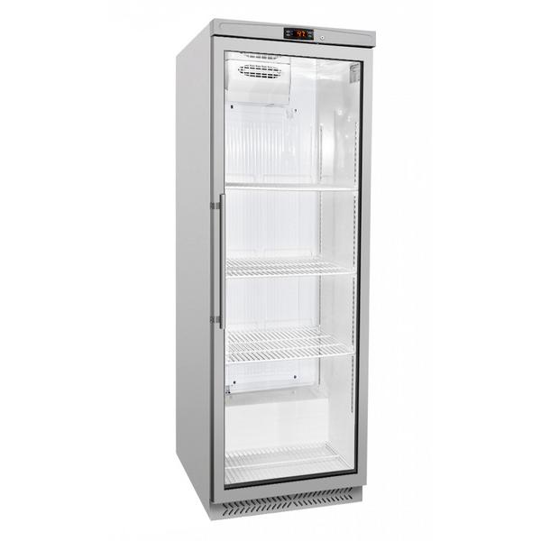 Réfrigérateur de stockage inox ECO – 400 litres – avec 1 porte vitrée