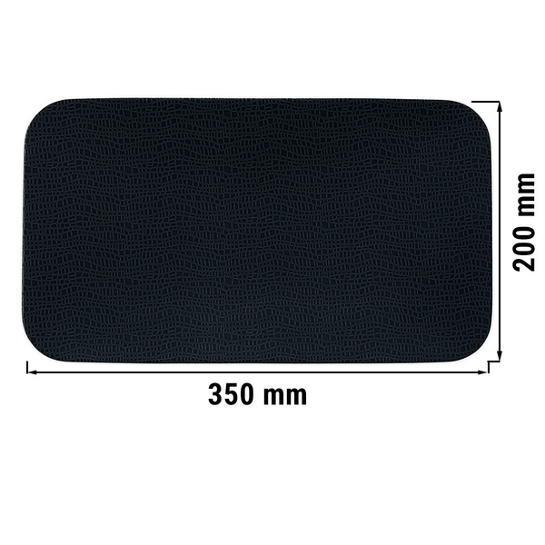 (2 adet) SELTMANN WEIDEN | Coupe tabak - düz dikdörtgen - 350x200 mm - Siyah