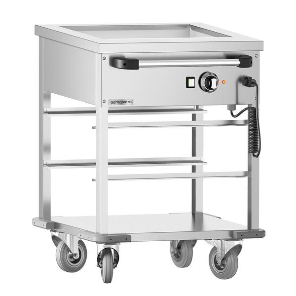 Chariot bain-marie thermique - 1 kW - GN 1/1 - température de cuve réglable en commun