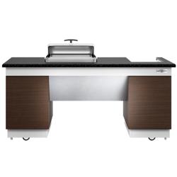 Commercial Dublin Mobile Cooking Station – 2000 x 1000 x 900mm - Black Granite Top - 4 Doors