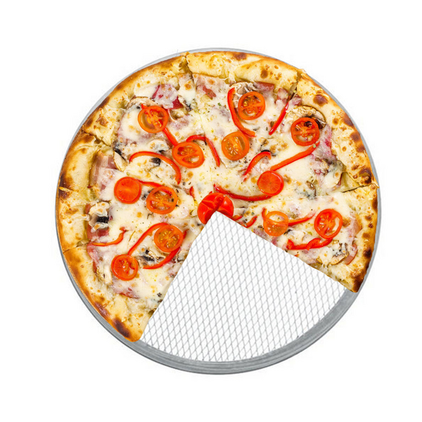 Plato de aluminio perforado para pizza - 30 cm