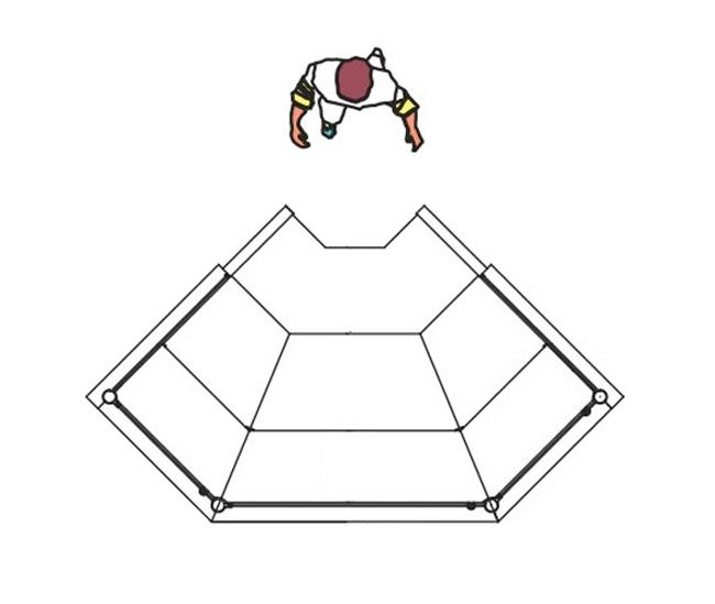 Commercial Riga Corner Cake & Pastry Display Fridge Counter – 1,750×990×1,345 mm (W×D×H) - 1,060 W - 2 Shelves - LED Lighting - 4–8°C