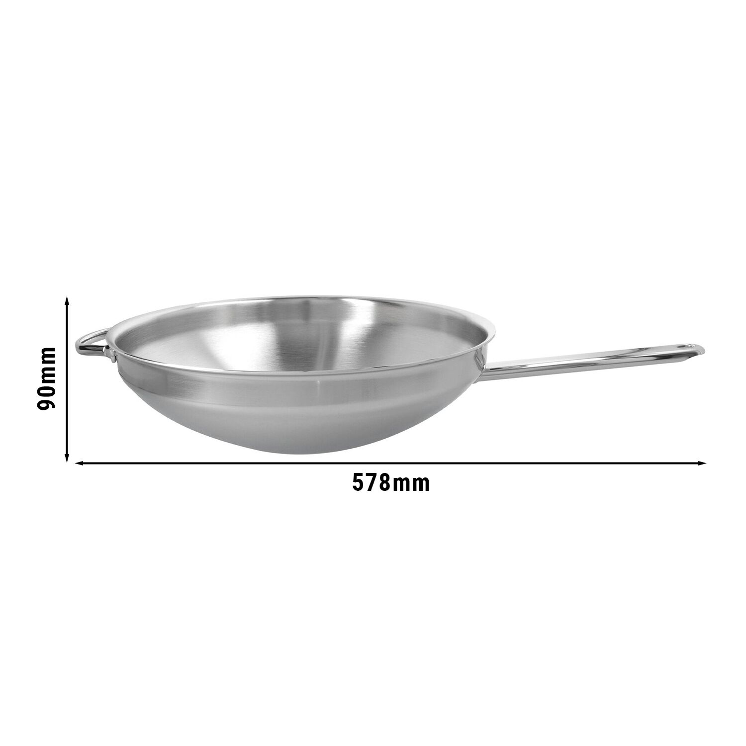 DEMEYERE | APOLLO 7 – Wok fond plat – Ø 320 mm – en  inox 