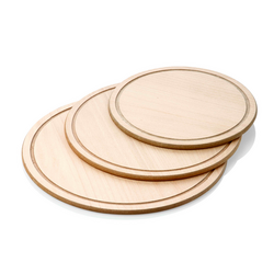 Assiette à pizza en bois - Ø 420 mm - avec gouttière         