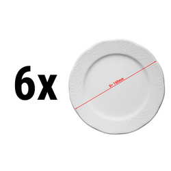 (6 pieces) CLASICO - Plates - flat - Ø 160mm - White