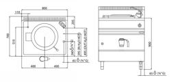 Marmite de Cuisson à Gaz - 55 Litres - 15,5 kW - Chauffage Indirect