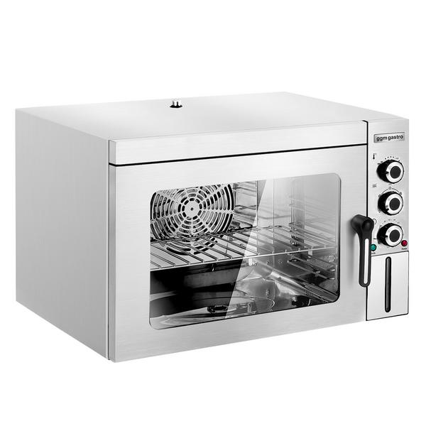 Horno de convección para panadería - Horno combinado convección/vapor - 1x 353x327mm - 30L - Acero inoxidable - incl. rejilla y bandeja 353x327mm