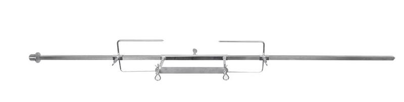 Stainless Steel Spit for Chicken Grills - 1190x80x60mm - Stainless Steel - compatible with GM, HGEM & EM Series; suitable for LGM & LEM Series - DSM Double Skewer
