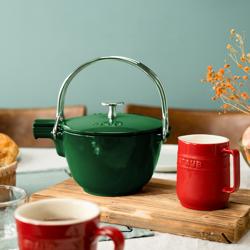 STAUB | SPECIALITIES - Theepot - 1,1 liter - Gietijzer - Basilicumgroen