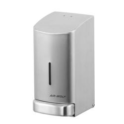 AIR-WOLF | Distributeur de savon et de désinfectant avec bouton-poussoir - 800ml - inox 