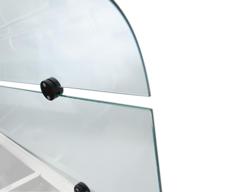 Legbord met gebogen frontglas voor drop-in buffetten - 810x640x380mm - passend voor BA86, WA86, KA86, PA86 & EA86