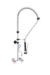 Tweegats voorspoeldouche 12000 PREMIUM PLUS - met 2-gats duobloc, wandmontage, zwenkuitloop, mengkraan (warm/koud), sproeier/handdouche, G1/2 - 1080mm