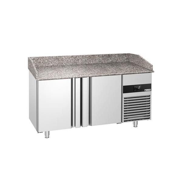 Table réfrigérée pour pizza PREMIUM - 1550 x 800 mm - avec 2 portes