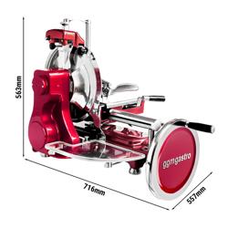Fatiadora manual com volante - Lâmina: Ø300mm - Vermelho